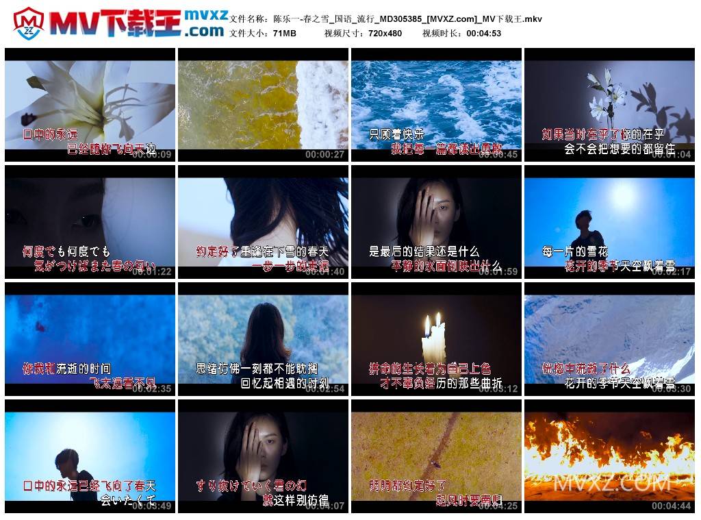 陈乐一-春之雪_国语_流行_MD305385